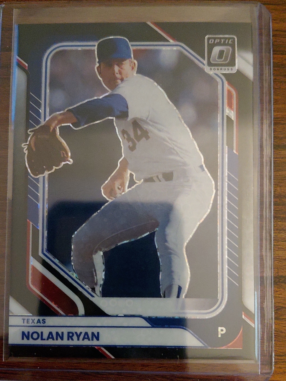 Donruss Optic Nolan Ryan Baseball Card - Blue & White